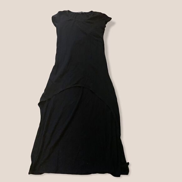 Small Black Short Sleeve High - Low Dress - Picture 3 of 3